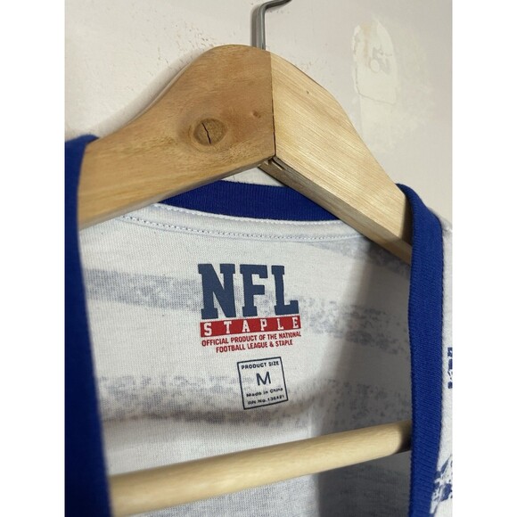 Buffalo Bills NFL Staple Royal Blue All Over Print Football TShirt Men's Medium - Picture 3 of 7